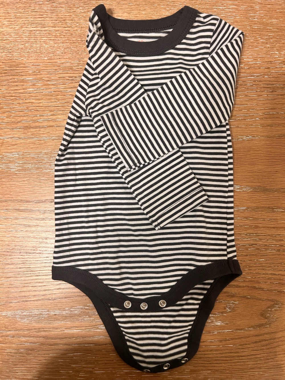 Target Black and White Striped Long Sleeve Baby Bodysuit